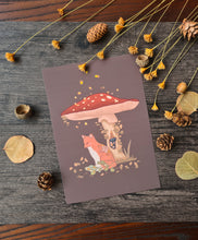 Load image into Gallery viewer, Art Print - Autumn peacock fox (A5)