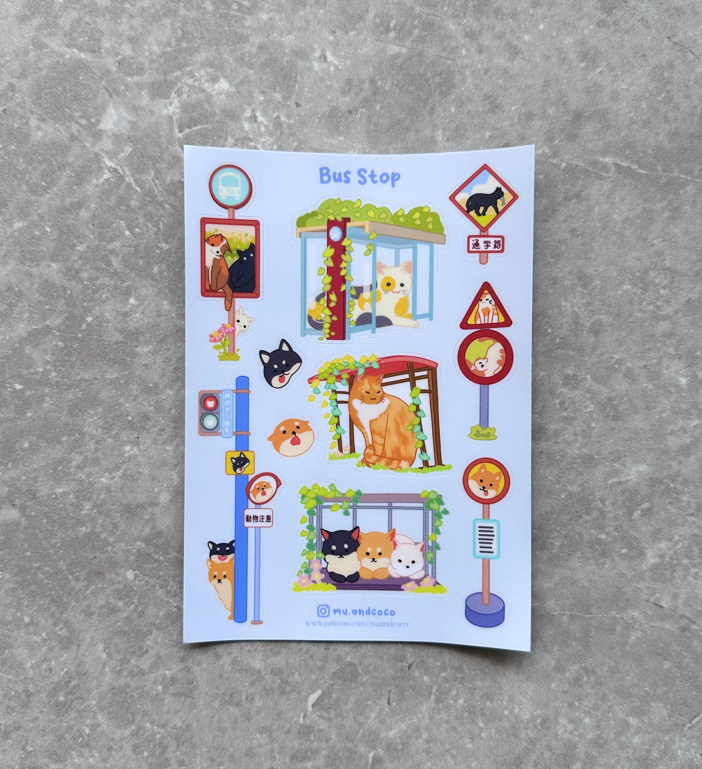 Sticker sheet - Bus Stop