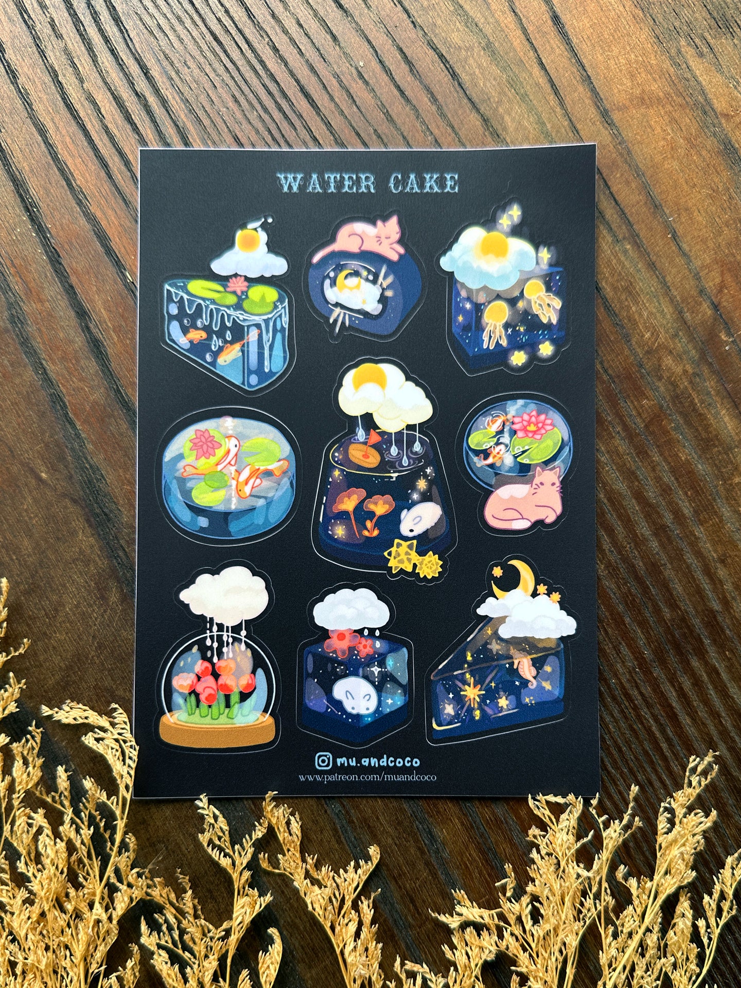 Sticker sheet - Water Cake (A6 size)