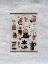 Load image into Gallery viewer, Sticker sheet - Cafe (Transparent)
