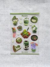Load image into Gallery viewer, Sticker sheet - Matcha (Transparent)
