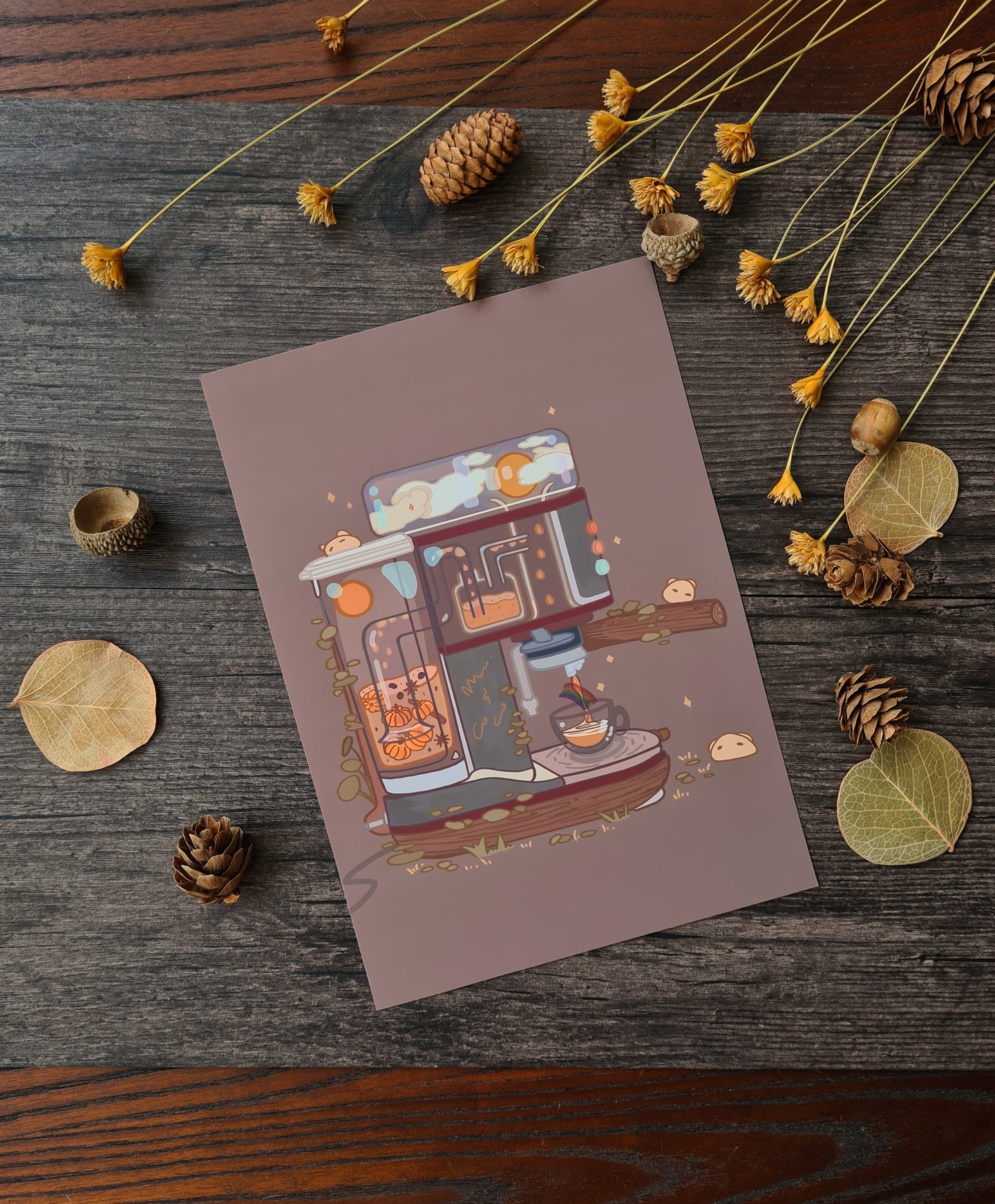 Art Print - Pumpkin Spice Latte (A5)