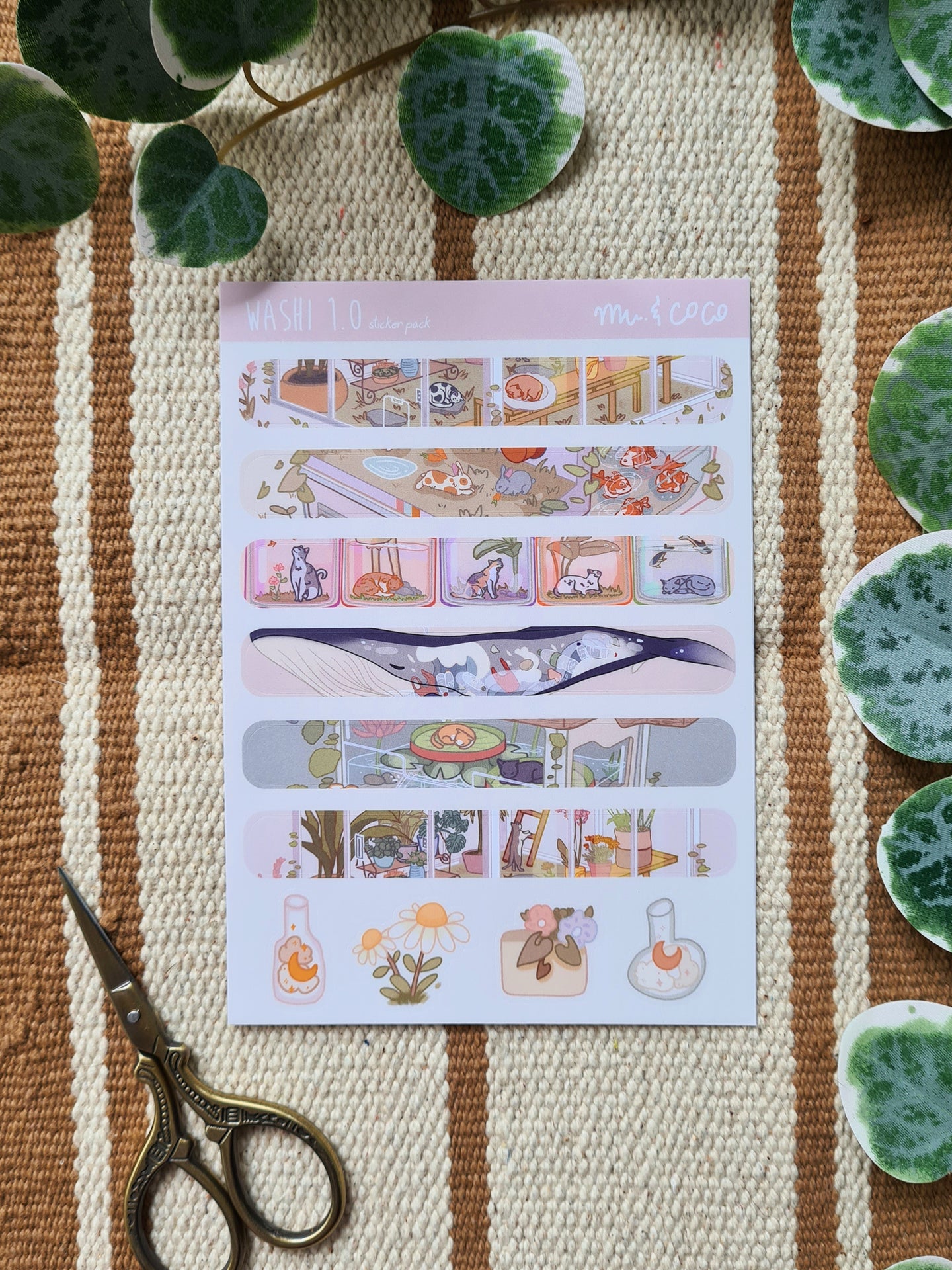 Sticker sheet - Washi 1.0  (A6 size)