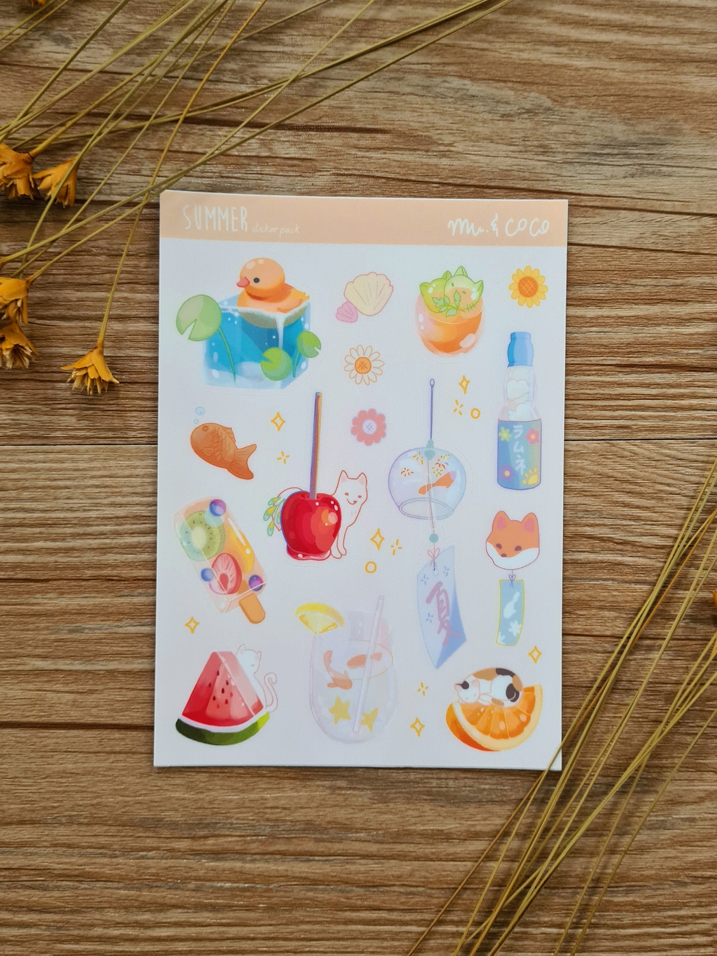 Sticker sheet - Summer (A6 size)